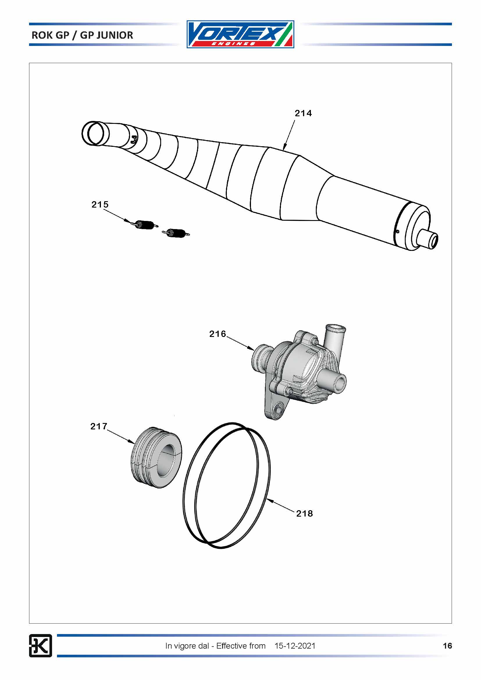 Exhaust Pipe & Water Pump