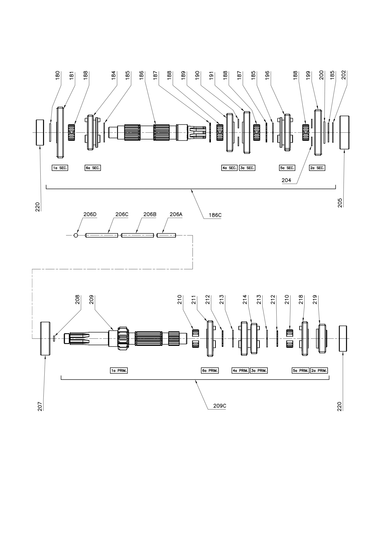 Primary & Secondary Shafts