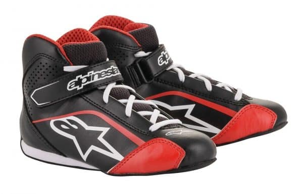 TECH-1 K S. SHOES - BLACK WHITE RED